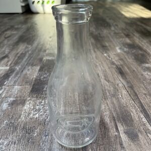 Embossed Dairy Milk Cow Glass Bottle Made In Canada One Quart